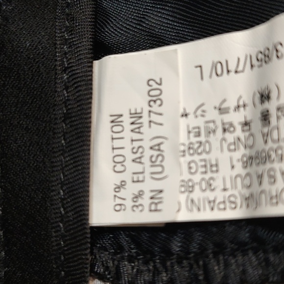 Zara Black and Tan Diamond Pattern Pants Size L - Picture 5 of 5